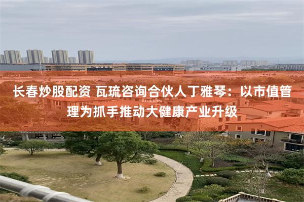 长春炒股配资 瓦琉咨询合伙人丁雅琴：以市值管理为抓手推动大健康产业升级