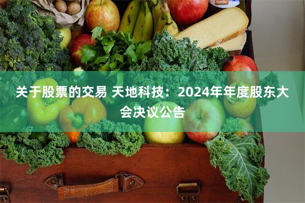 关于股票的交易 天地科技：2024年年度股东大会决议公告